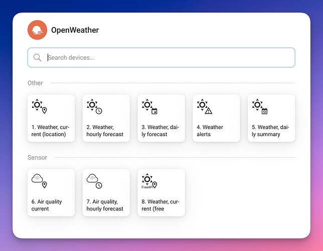 Homey OpenWeather App Driver