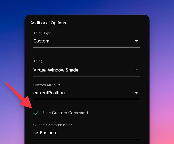 Custom Command Override - Custom Tile Setting