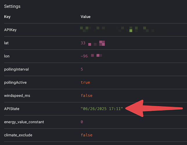 Open Weather Device Homey Settings