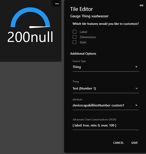 value 200 with max 100