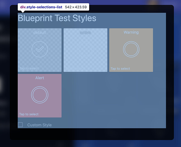 Style Selections List