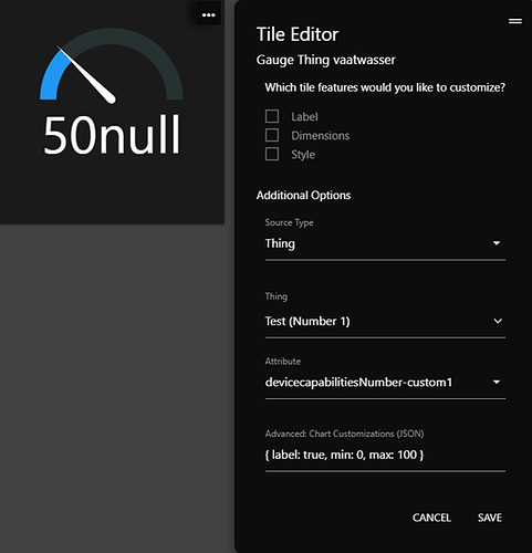 Value back to 50 with max 100